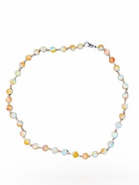 Agate necklace handmade with copper wire